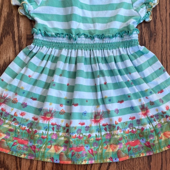 Green striped Matilda Jane Backyard Oasis dress, size 3-6M. Like new condition - Picture 10 of 10